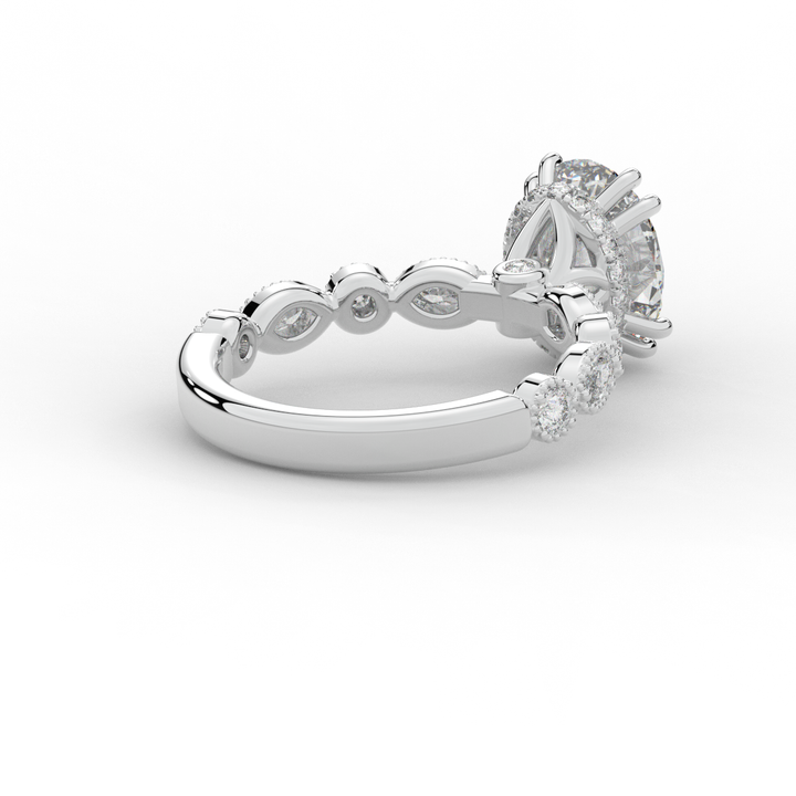 3.60CT.TW OVAL LAB DIAMOND SOLITAIRE ENGAGEMENT RING - Nazarelle