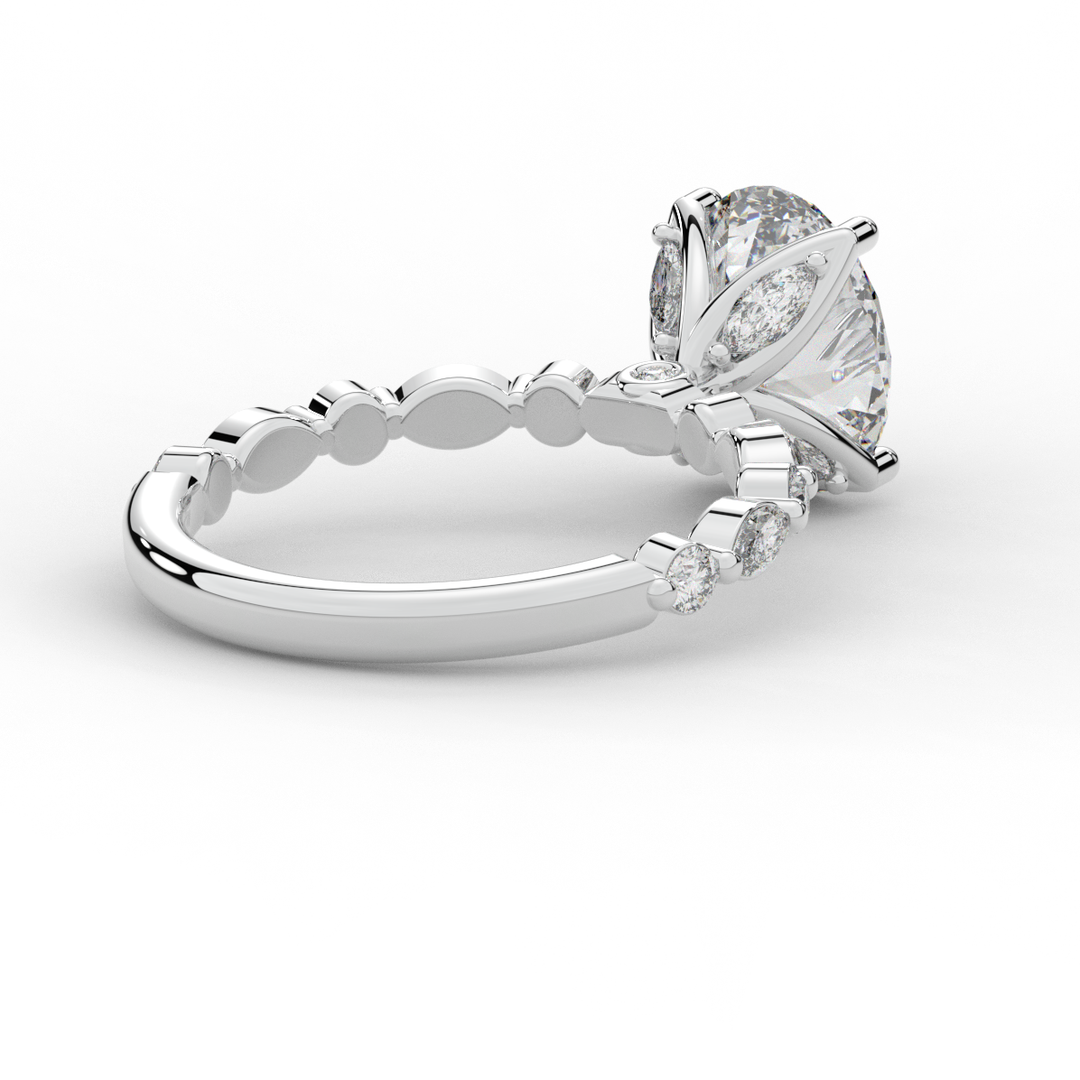 3.10CT.TW OVAL LAB DIAMOND SOLITAIRE ENGAGEMENT RING - Nazarelle