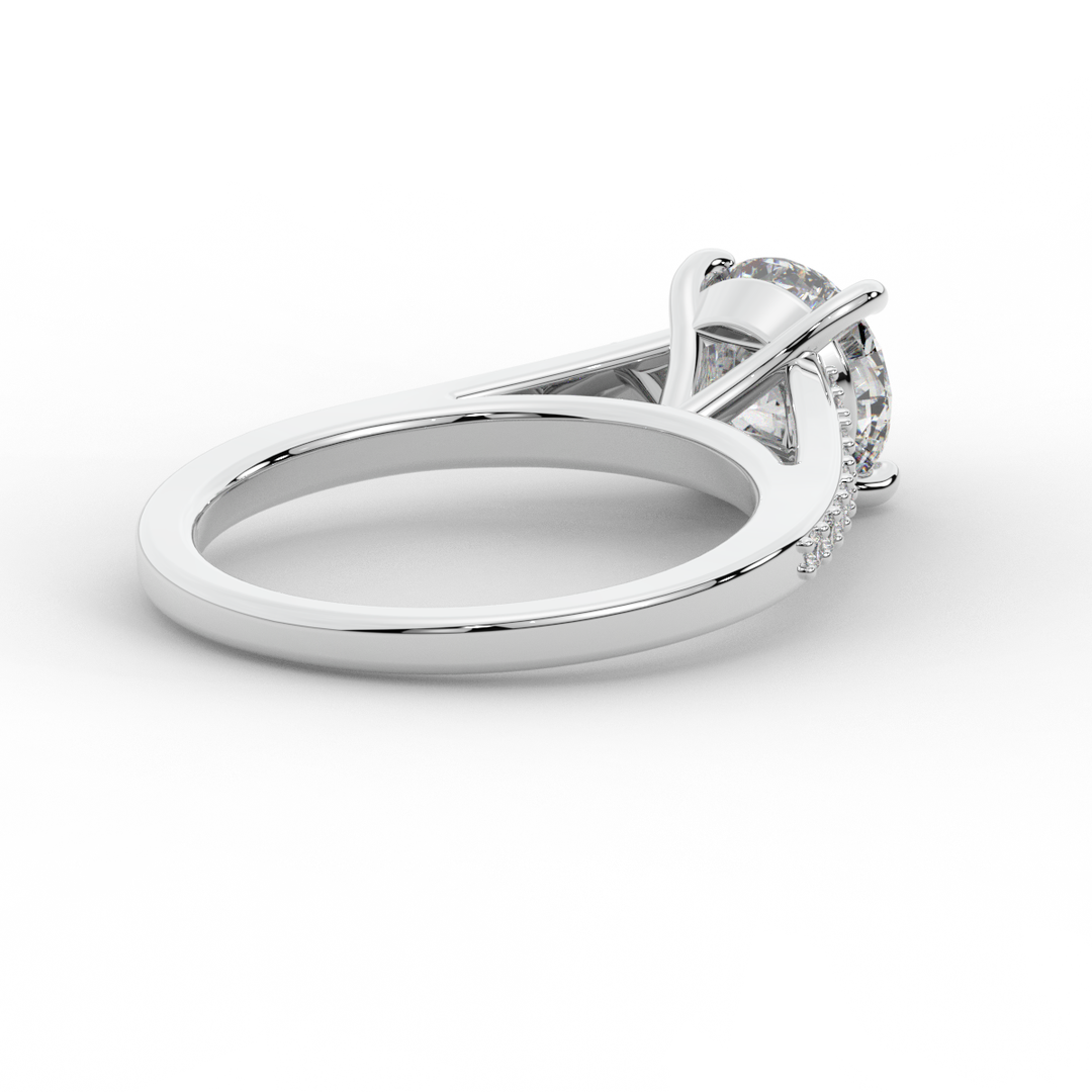 1.65CT.TW ROUND LAB DIAMOND SOLITAIRE ENGAGEMENT RING - Nazarelle