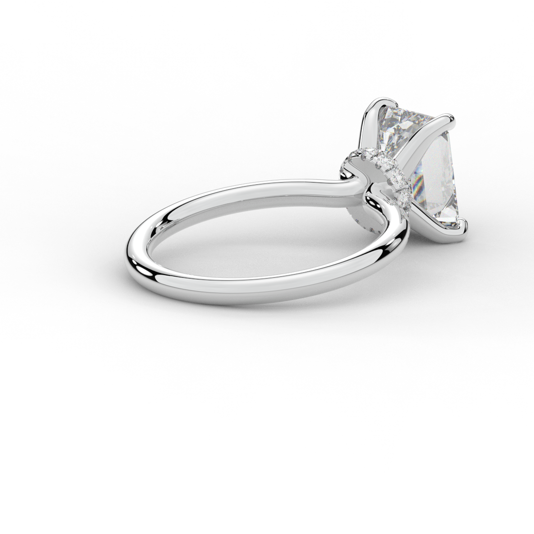 2.05CT.TW EMERALD CUT LAB DIAMOND SOLITAIRE ENGAGEMENT RING - Nazarelle