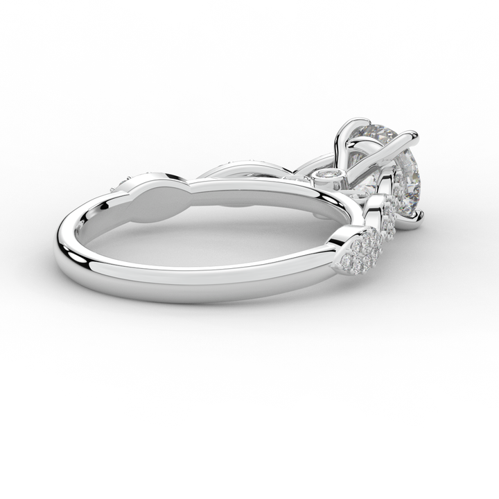 1.20CT.TW ROUND LAB DIAMOND SOLITAIRE ENGAGEMENT RING - Nazarelle