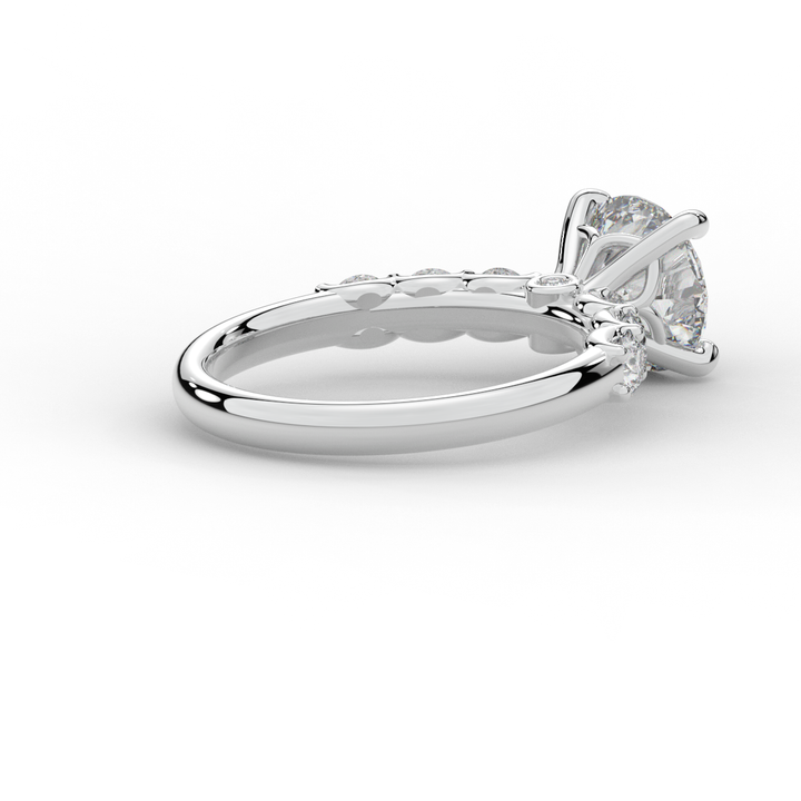 2.60CT.TW ROUND LAB DIAMOND SOLITAIRE ENGAGEMENT RING - Nazarelle