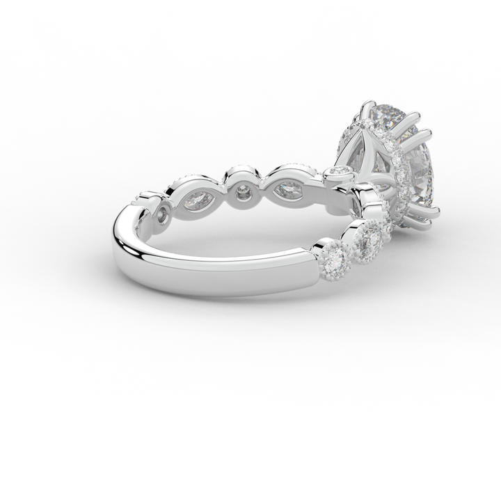 3.60CT.TW OVAL LAB DIAMOND SOLITAIRE ENGAGEMENT RING - Nazarelle