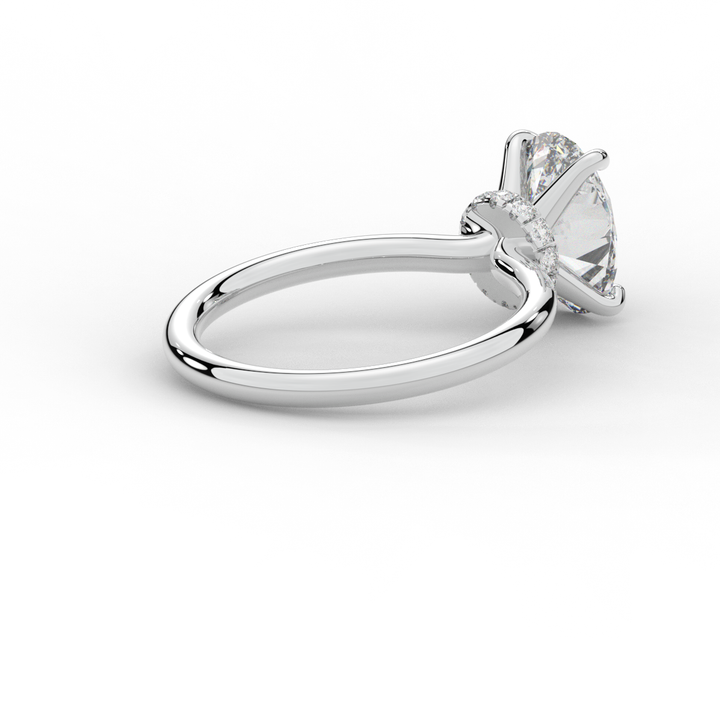 2.05CT.TW OVAL LAB DIAMOND SOLITAIRE ENGAGEMENT RING - Nazarelle