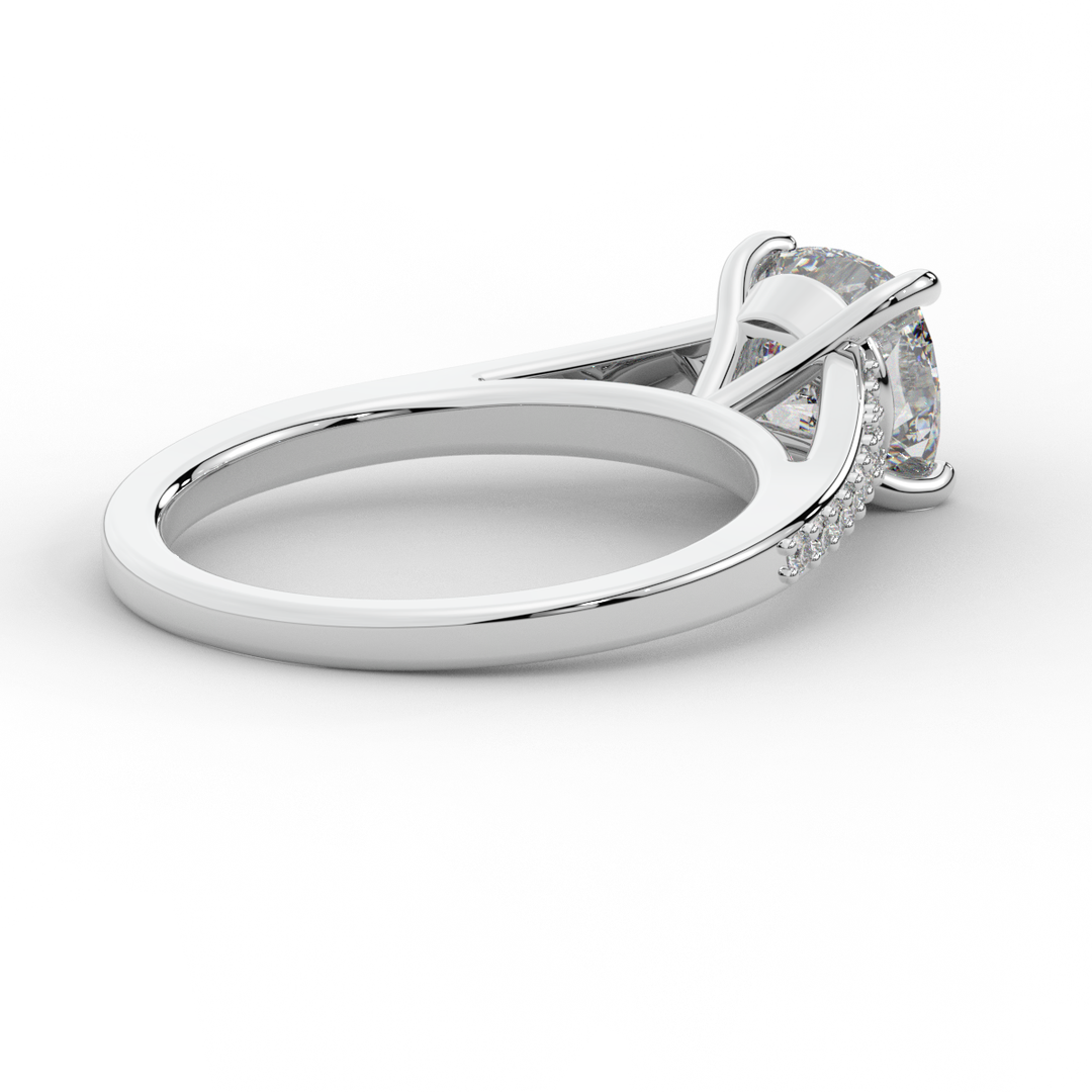 1.65CT.TW CUSHION LAB DIAMOND SOLITAIRE ENGAGEMENT RING - Nazarelle