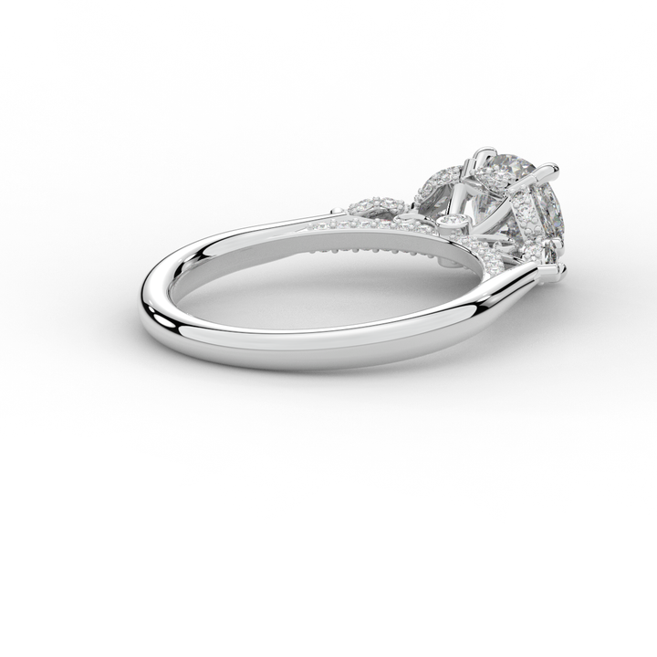 1.75CT.TW ROUND LAB DIAMOND ENGAGEMENT RING - Nazarelle