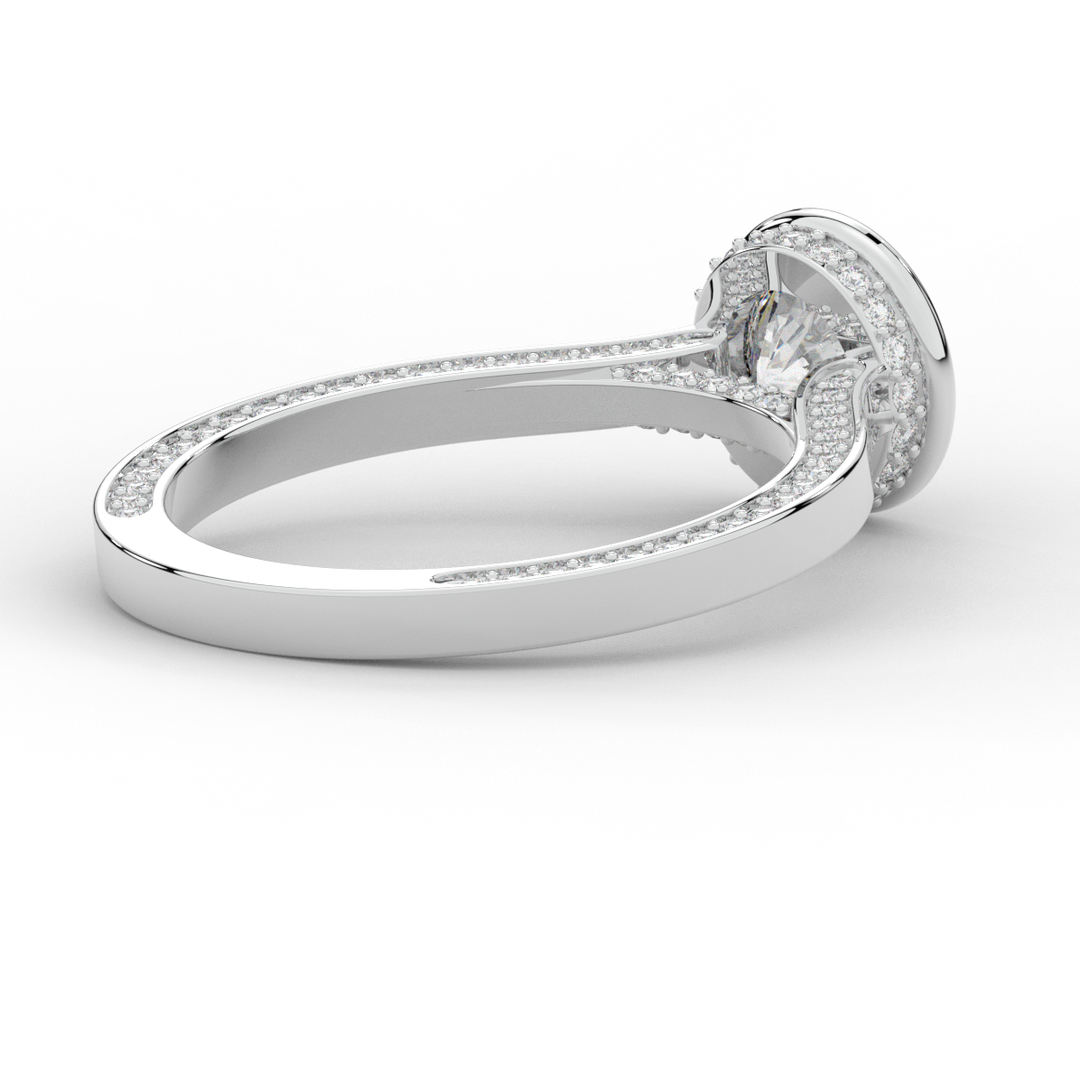 1.40CT.TW ROUND LAB DIAMOND SOLITAIRE ENGAGEMENT RING - Nazarelle