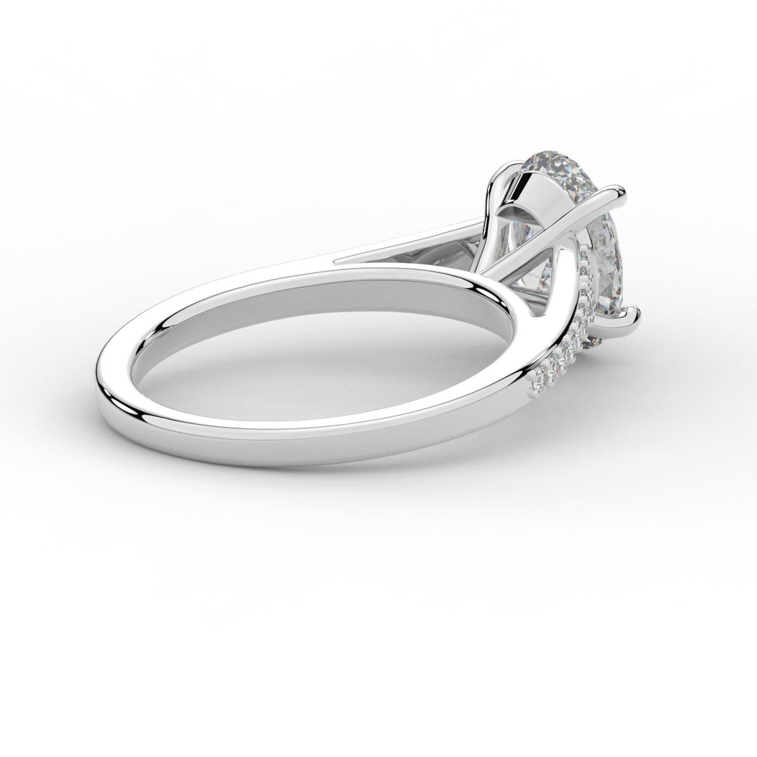 1.65CT.TW OVAL LAB DIAMOND SOLITAIRE ENGAGEMENT RING - Nazarelle