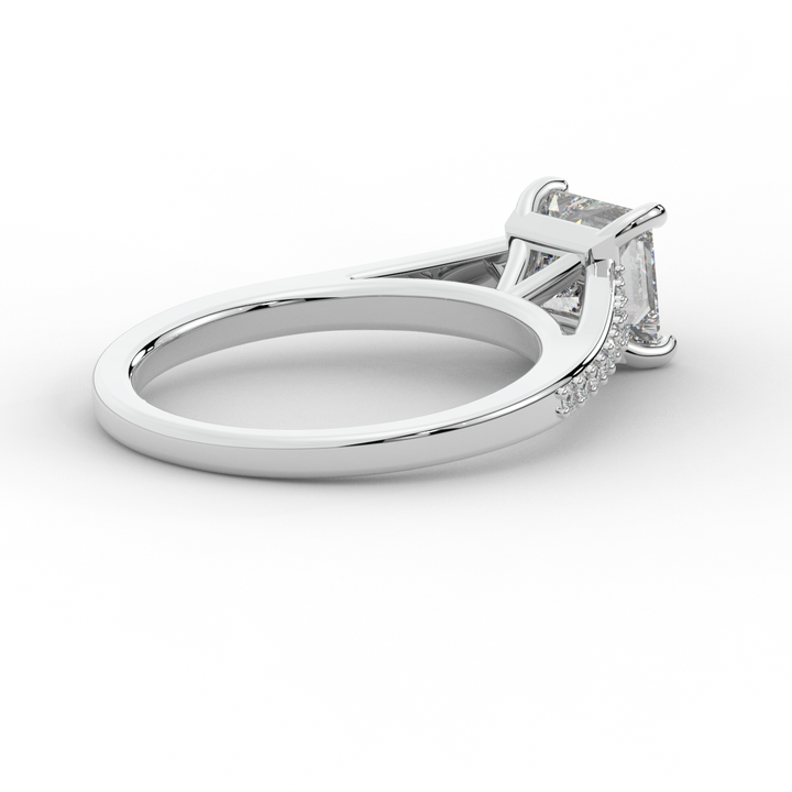 1.40CT.TW PRINCESS LAB DIAMOND SOLITAIRE ENGAGEMENT RING - Nazarelle