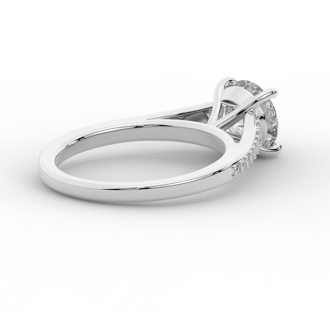 1.65CT.TW ROUND LAB DIAMOND SOLITAIRE ENGAGEMENT RING - Nazarelle