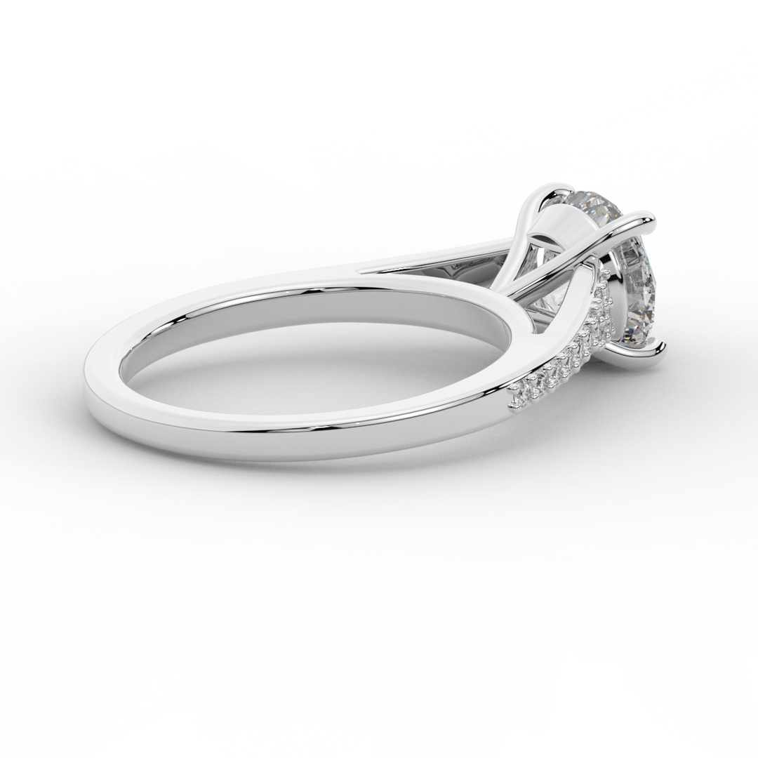 1.65CT.TW ROUND LAB DIAMOND SOLITAIRE ENGAGEMENT RING - Nazarelle