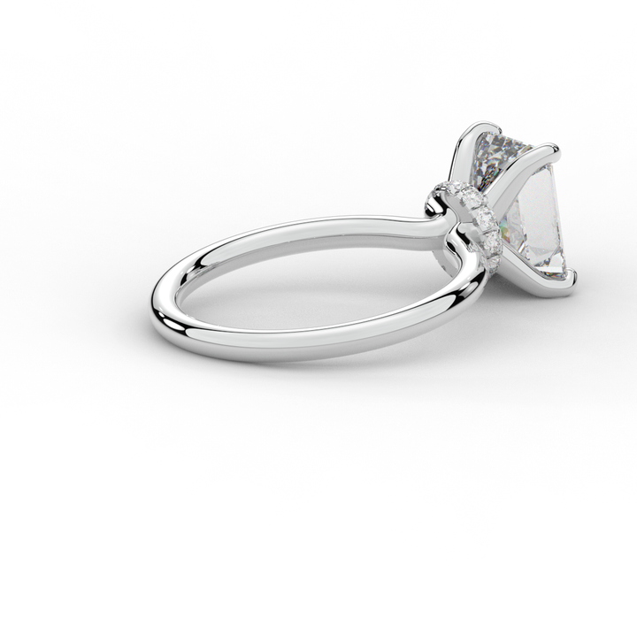 2.05CT.TW EMERALD CUT LAB DIAMOND SOLITAIRE ENGAGEMENT RING - Nazarelle