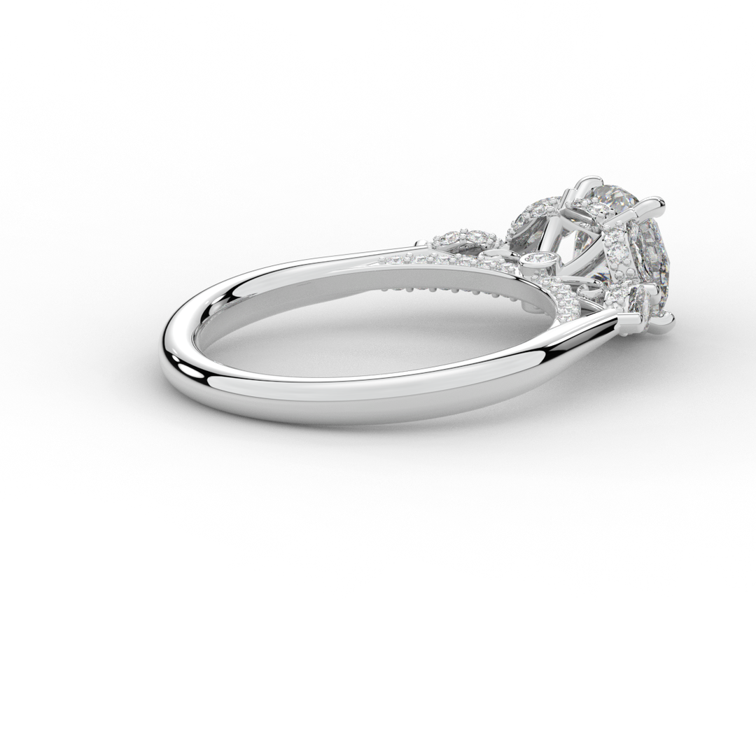 1.75CT.TW ROUND LAB DIAMOND ENGAGEMENT RING - Nazarelle