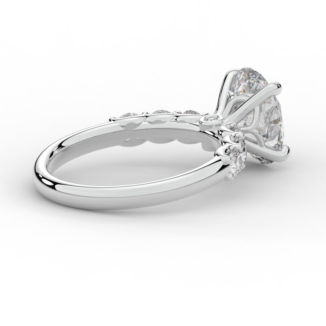 2.60CT.TW OVAL LAB DIAMOND SOLITAIRE ENGAGMENT RING - Nazarelle