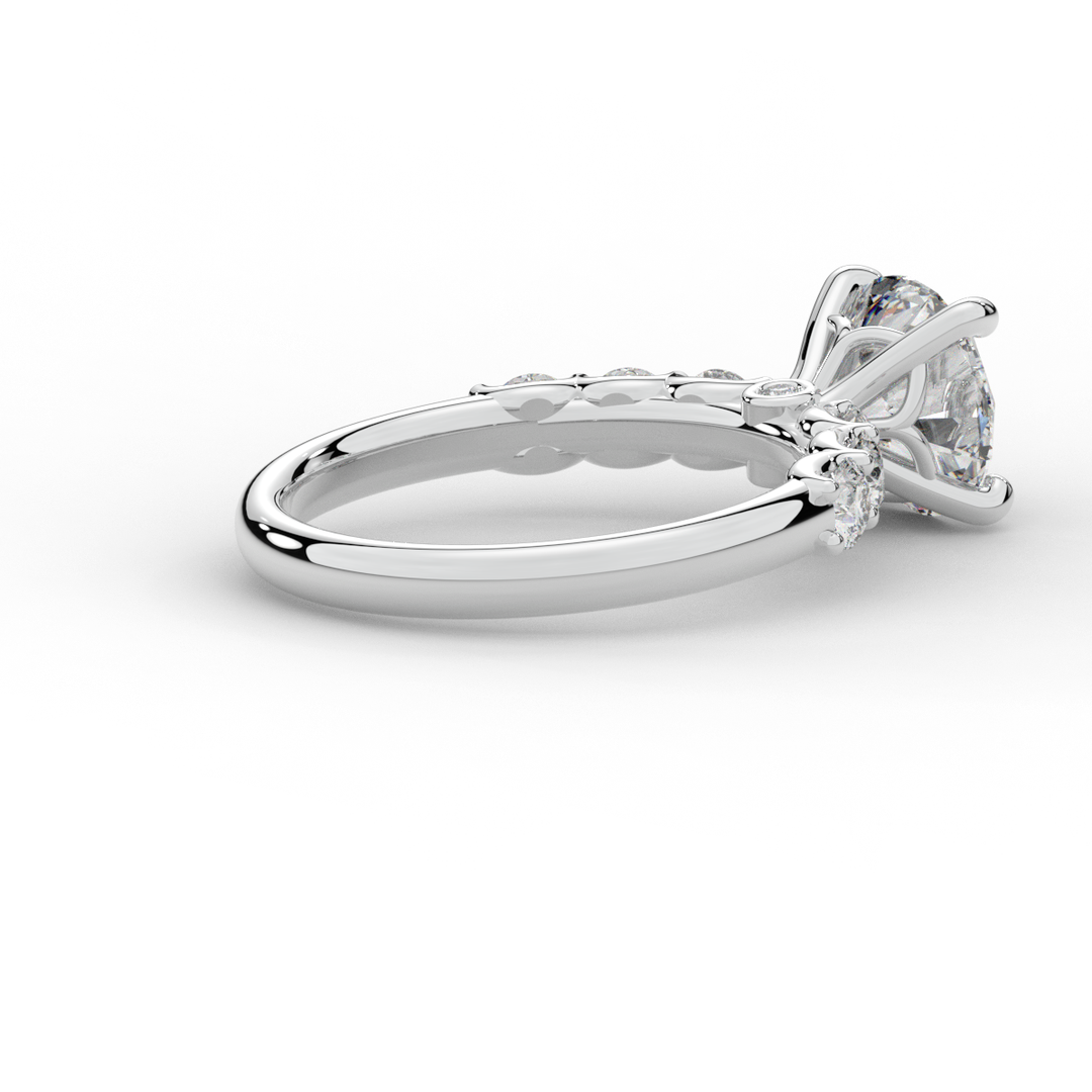 2.60CT.TW ROUND LAB DIAMOND SOLITAIRE ENGAGEMENT RING - Nazarelle