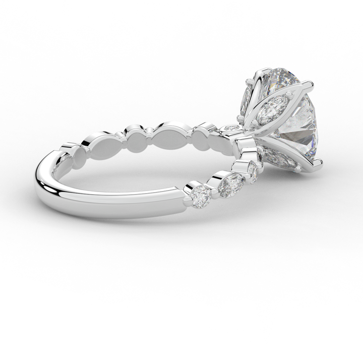 3.10CT.TW OVAL LAB DIAMOND SOLITAIRE ENGAGEMENT RING - Nazarelle