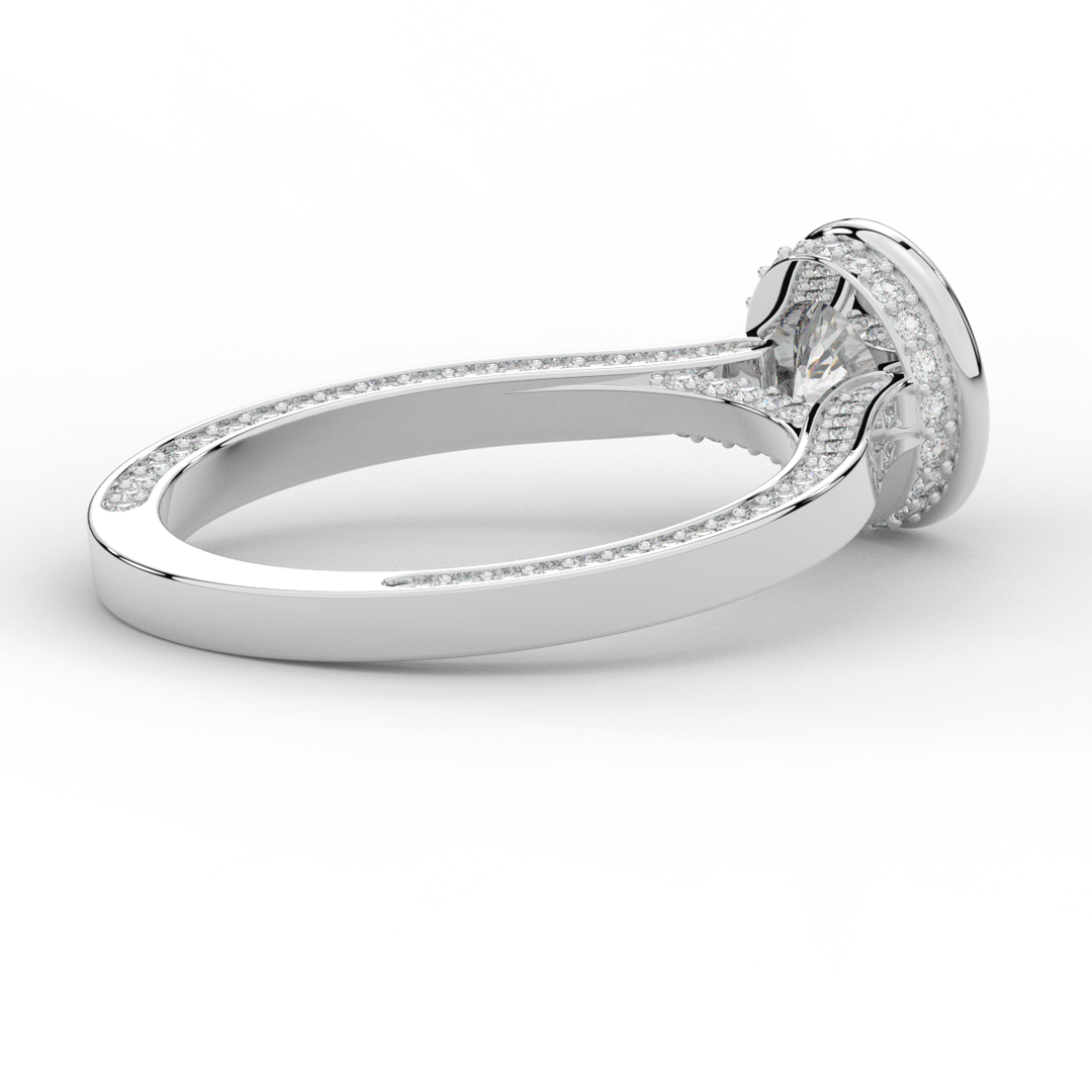 1.40CT.TW ROUND LAB DIAMOND SOLITAIRE ENGAGEMENT RING - Nazarelle