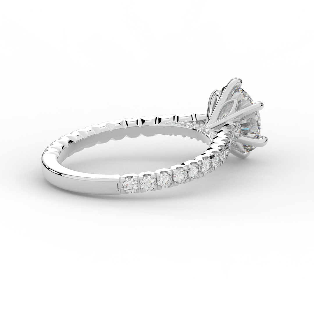 2.00CT.TW ROUND LAB DIAMOND SOLITAIRE ENGAGEMENT RING - Nazarelle