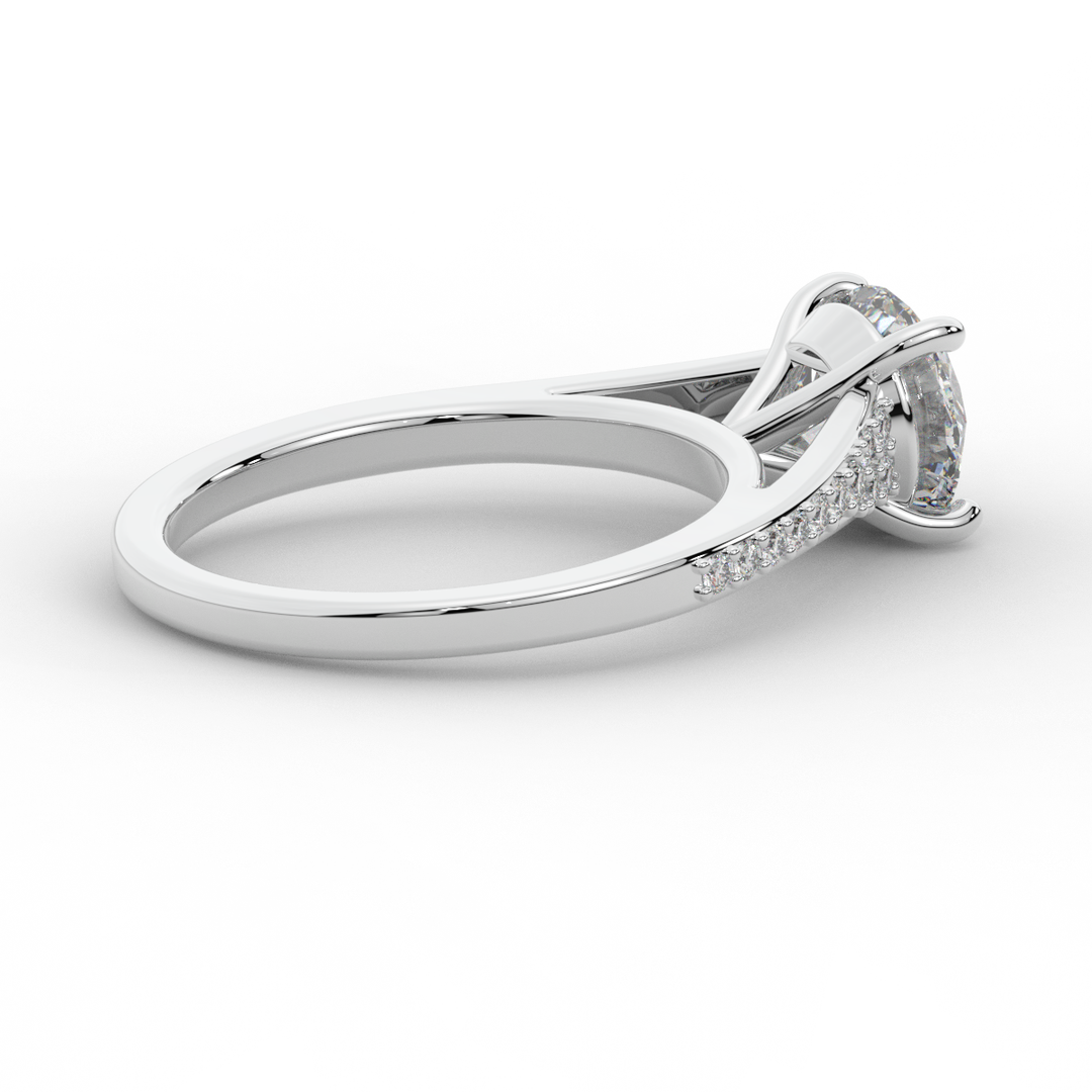 1.65CT.TW ROUND LAB DIAMOND SOLITAIRE ENGAGEMENT RING - Nazarelle