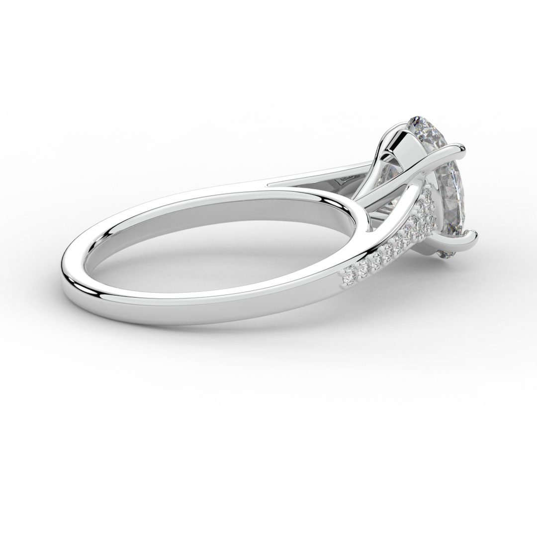 1.65CT.TW OVAL LAB DIAMOND SOLITAIRE ENGAGEMENT RING