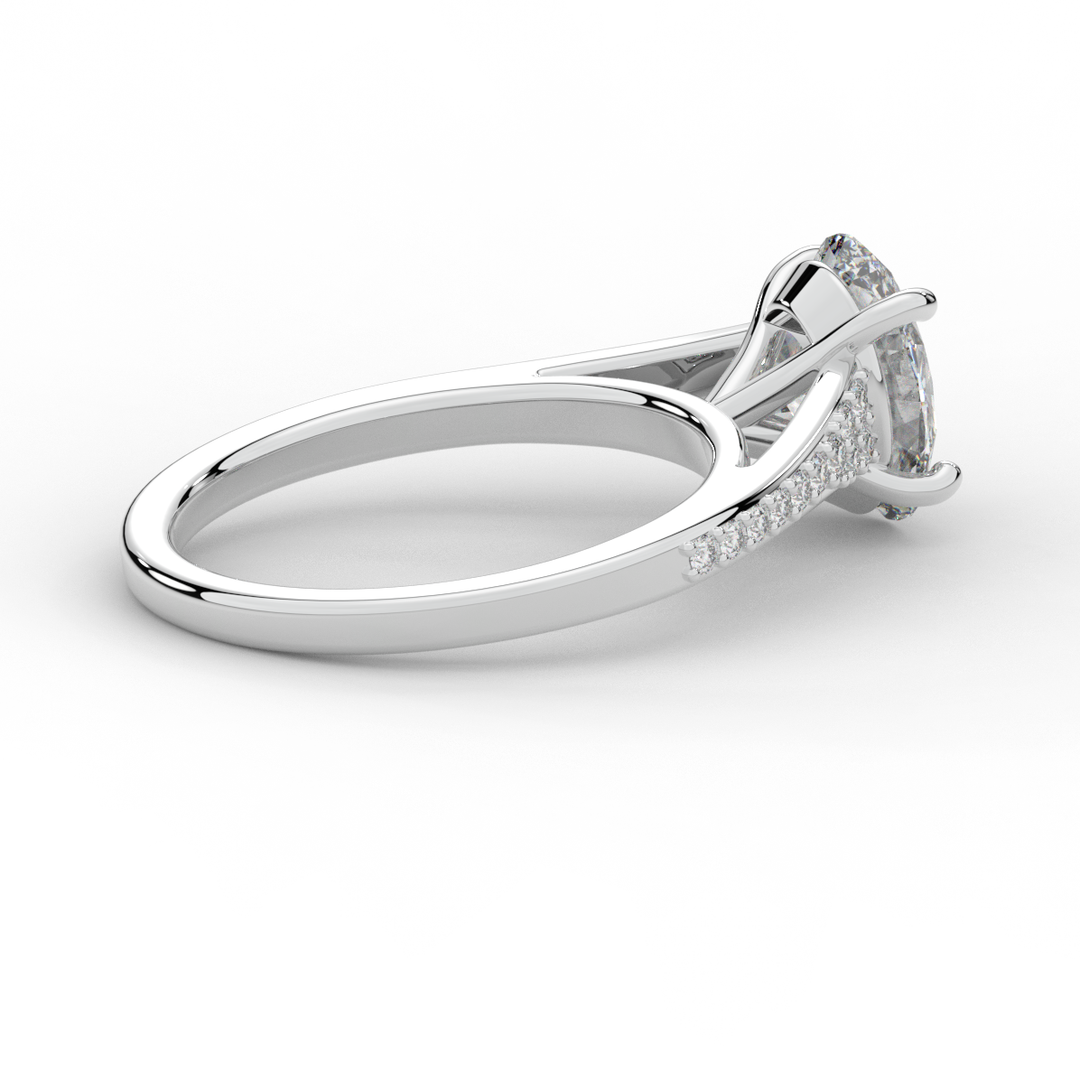 1.65CT.TW OVAL LAB DIAMOND SOLITAIRE ENGAGEMENT RING - Nazarelle