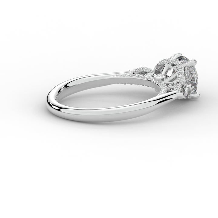 1.75CT.TW ROUND LAB DIAMOND ENGAGEMENT RING - Nazarelle