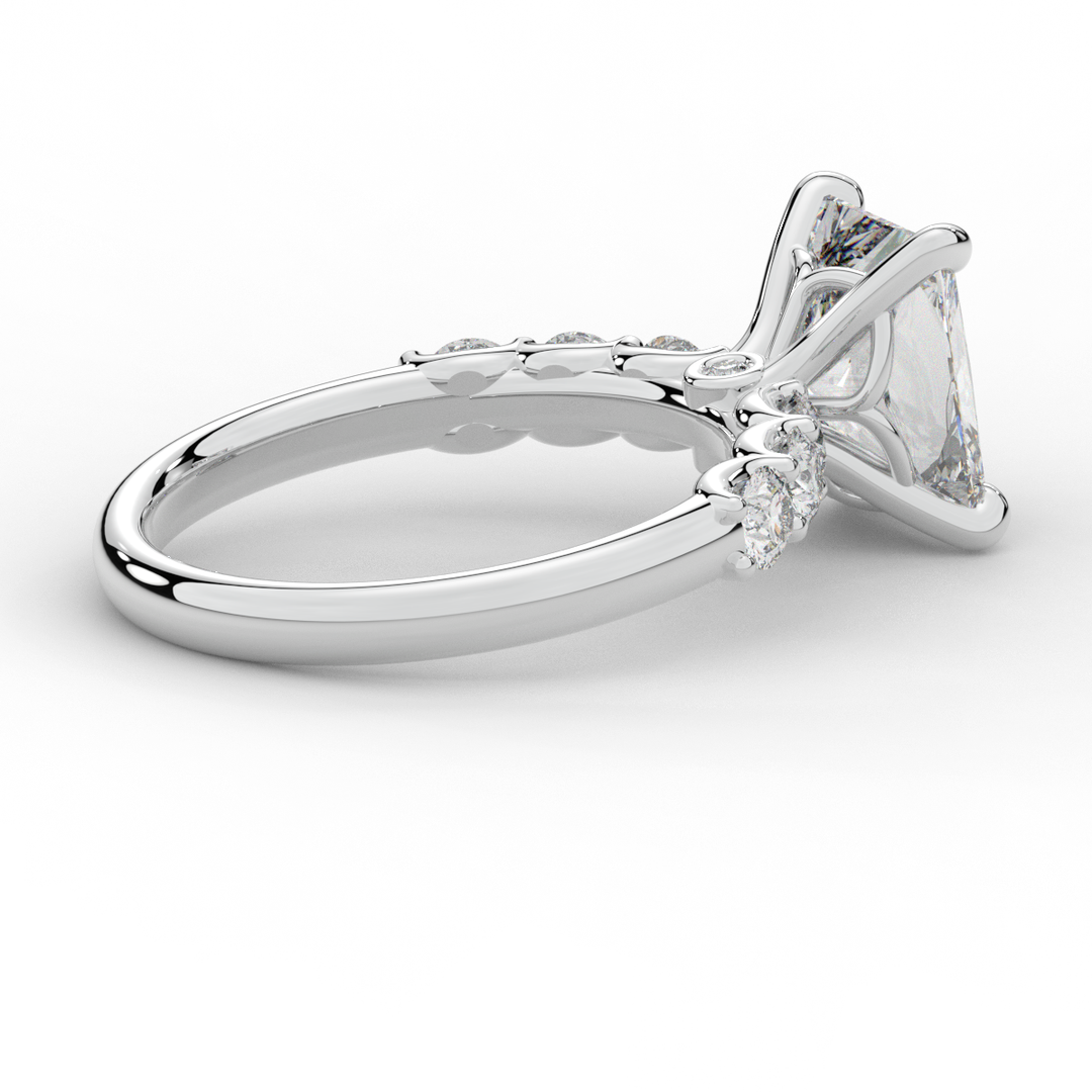 2.60CT.TW RADIANT LAB DIAMOND SOLITAIRE ENGAGEMENT RING - Nazarelle