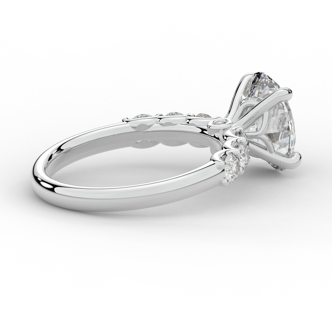 2.60CT.TW OVAL LAB DIAMOND SOLITAIRE ENGAGMENT RING - Nazarelle