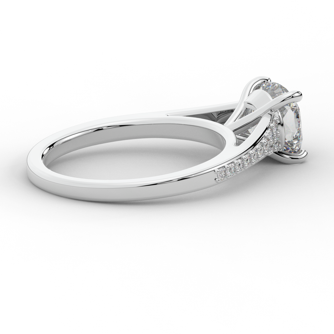 1.65CT.TW CUSHION LAB DIAMOND SOLITAIRE ENGAGEMENT RING - Nazarelle