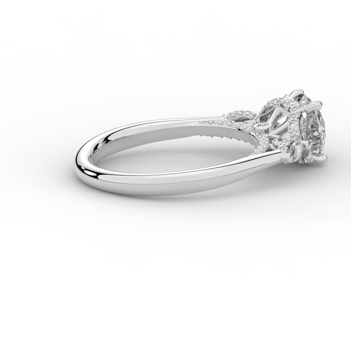 1.75CT.TW ROUND LAB DIAMOND ENGAGEMENT RING - Nazarelle