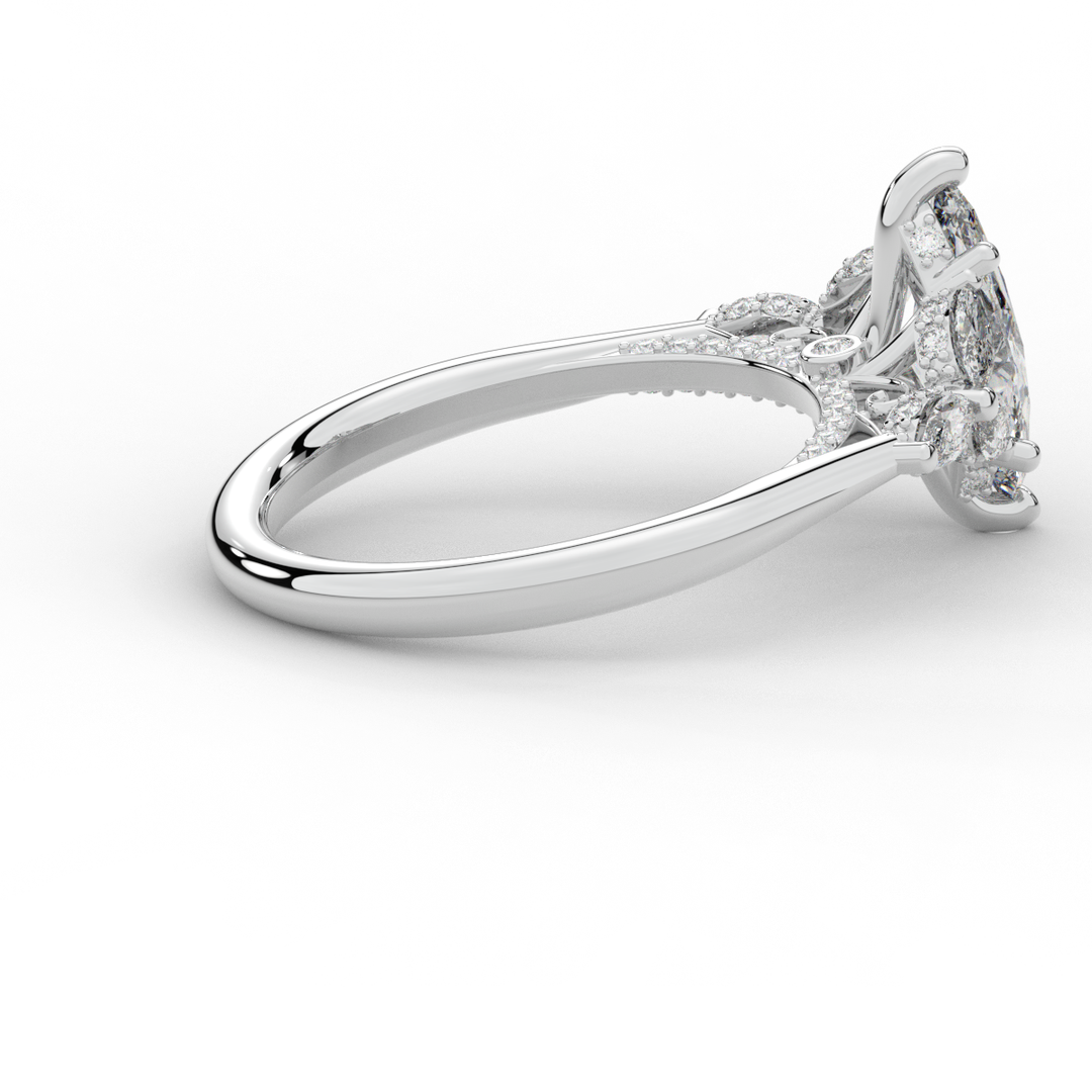 1.50CT.TW MARQUISE LAB DIAMOND ENGAGEMENT RING - Nazarelle