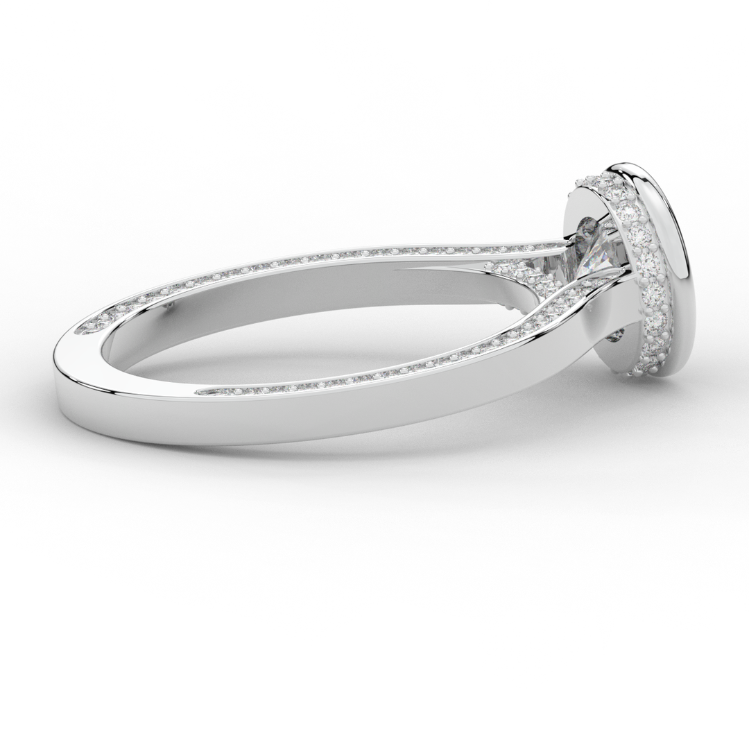 1.40CT.TW ROUND LAB DIAMOND SOLITAIRE ENGAGEMENT RING - Nazarelle