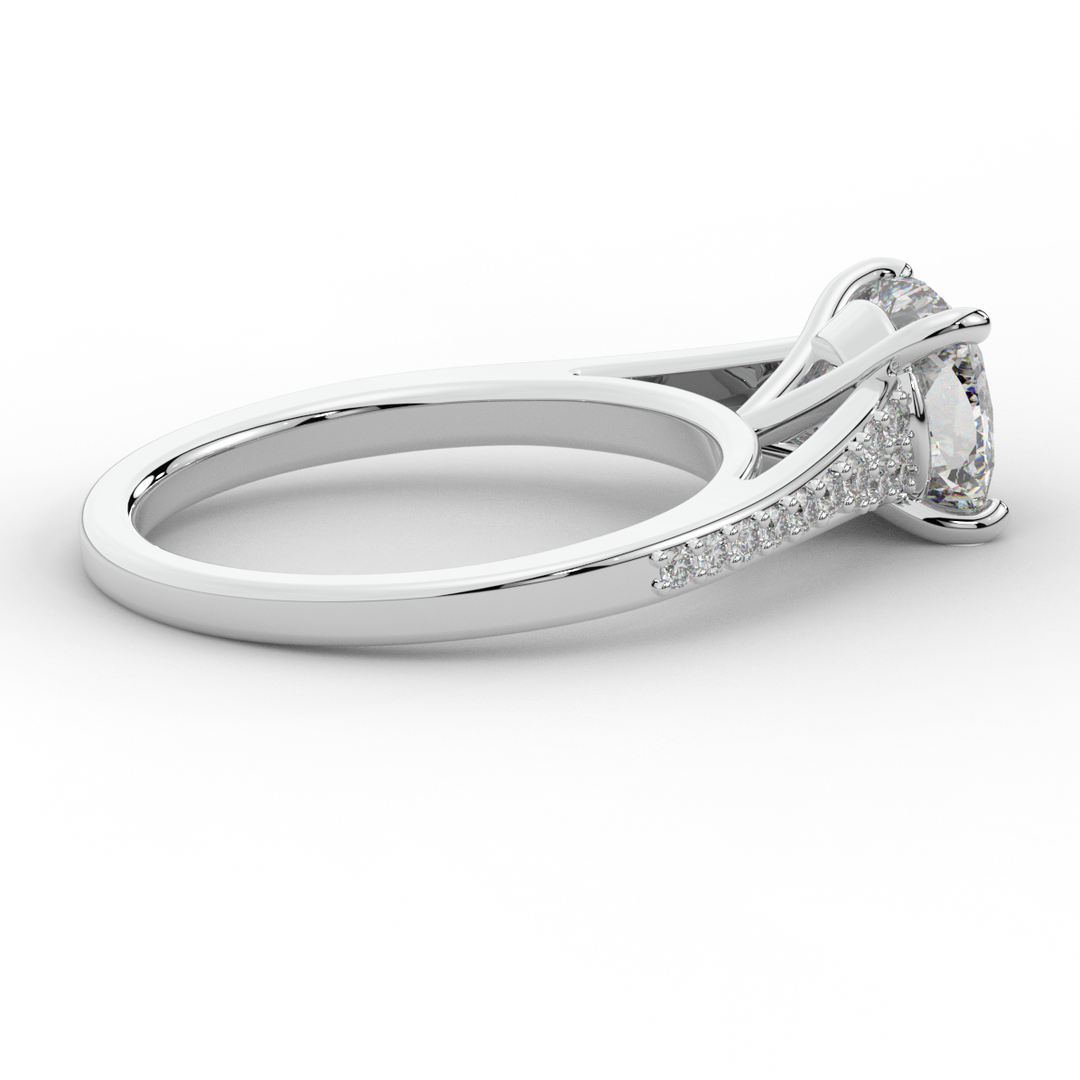 1.65CT.TW CUSHION LAB DIAMOND SOLITAIRE ENGAGEMENT RING - Nazarelle