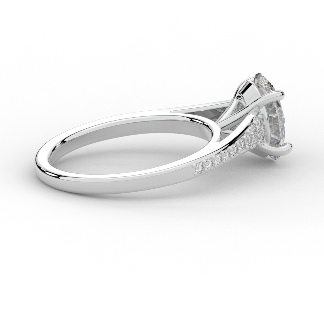 1.65CT.TW OVAL LAB DIAMOND SOLITAIRE ENGAGEMENT RING - Nazarelle