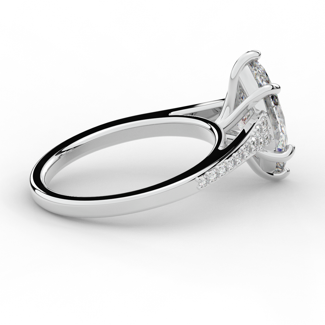 1.90CT.TW MARQUISE LAB DIAMOND SOLITAIRE ENGAGEMENT RING - Nazarelle