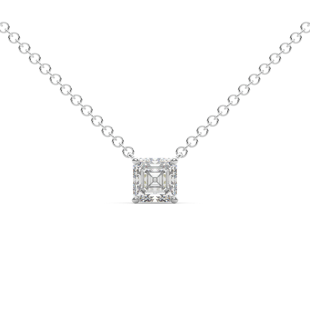 1.00CT.TW ASCHER LAB DIAMOND SOLITAIRE PENDANT - Nazarelle