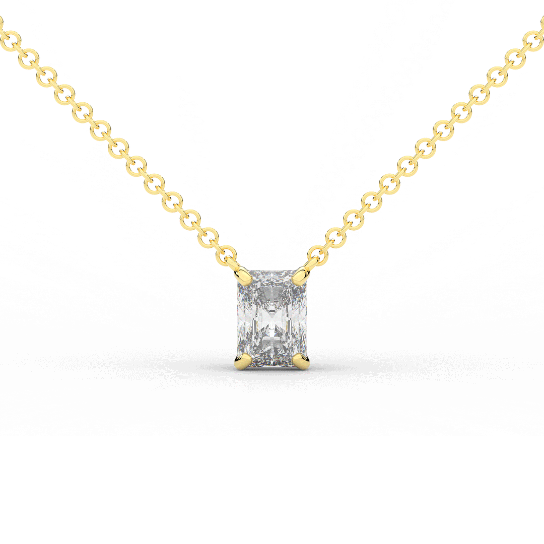 1.00CT.TW RADIANT LAB DIAMOND SOLITAIRE PENDANT - Nazarelle