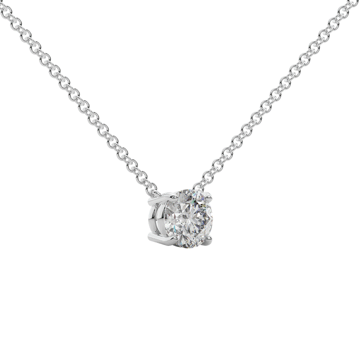 1.00CT.TW ROUND LAB DIAMOND SOLITAIRE PENDANT - Nazarelle