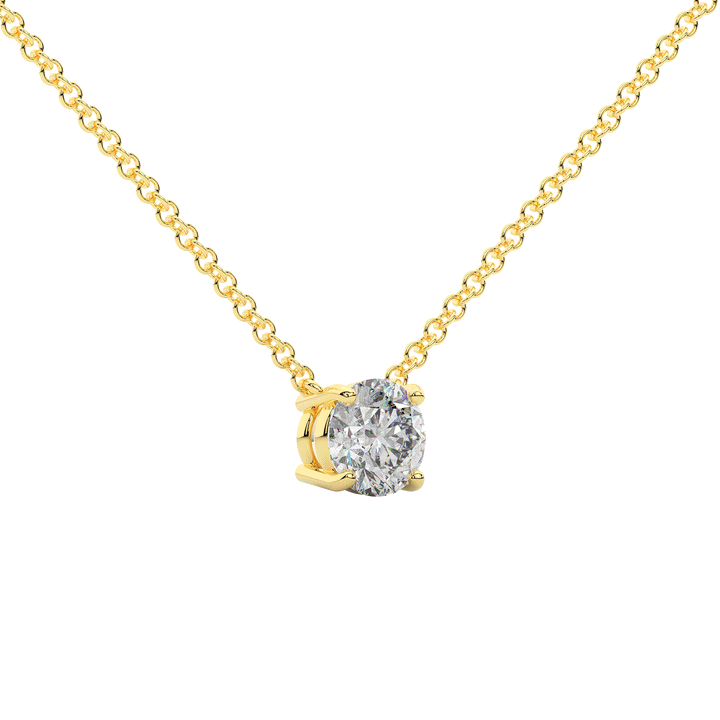 1.00CT.TW ROUND LAB DIAMOND SOLITAIRE PENDANT - Nazarelle