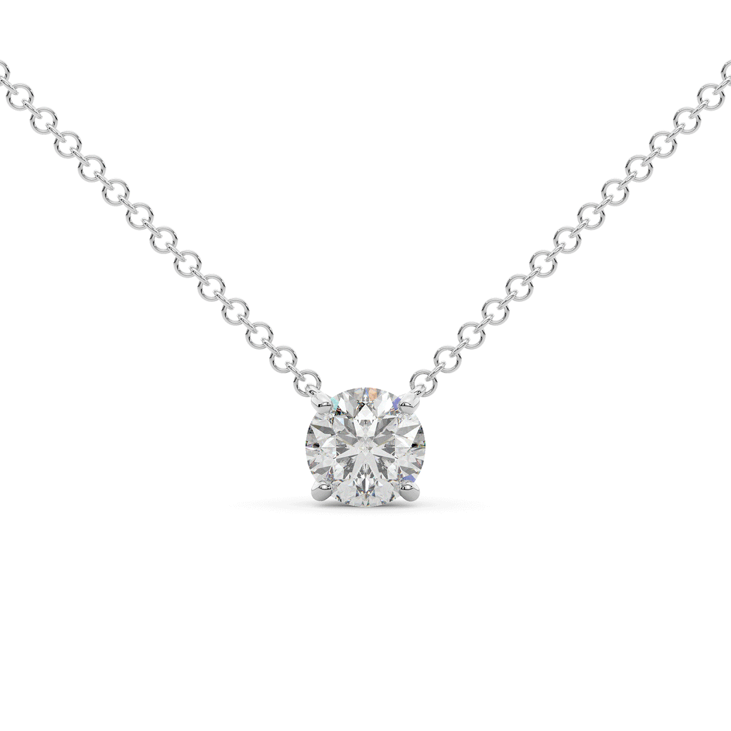 1.00CT.TW ROUND LAB DIAMOND SOLITAIRE PENDANT - Nazarelle