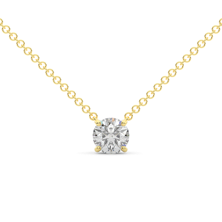 1.00CT.TW ROUND LAB DIAMOND SOLITAIRE PENDANT - Nazarelle