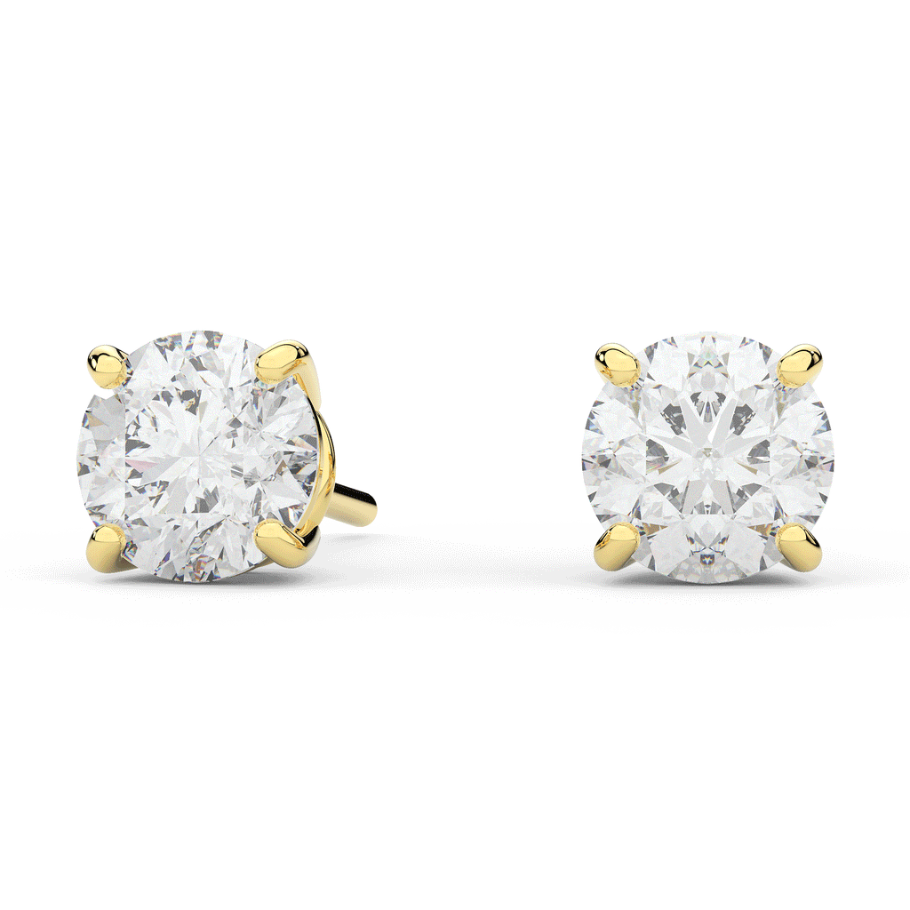 2.5CT.TW ROUND CERTIFIED LAB DIAMOND STUD EARRINGS