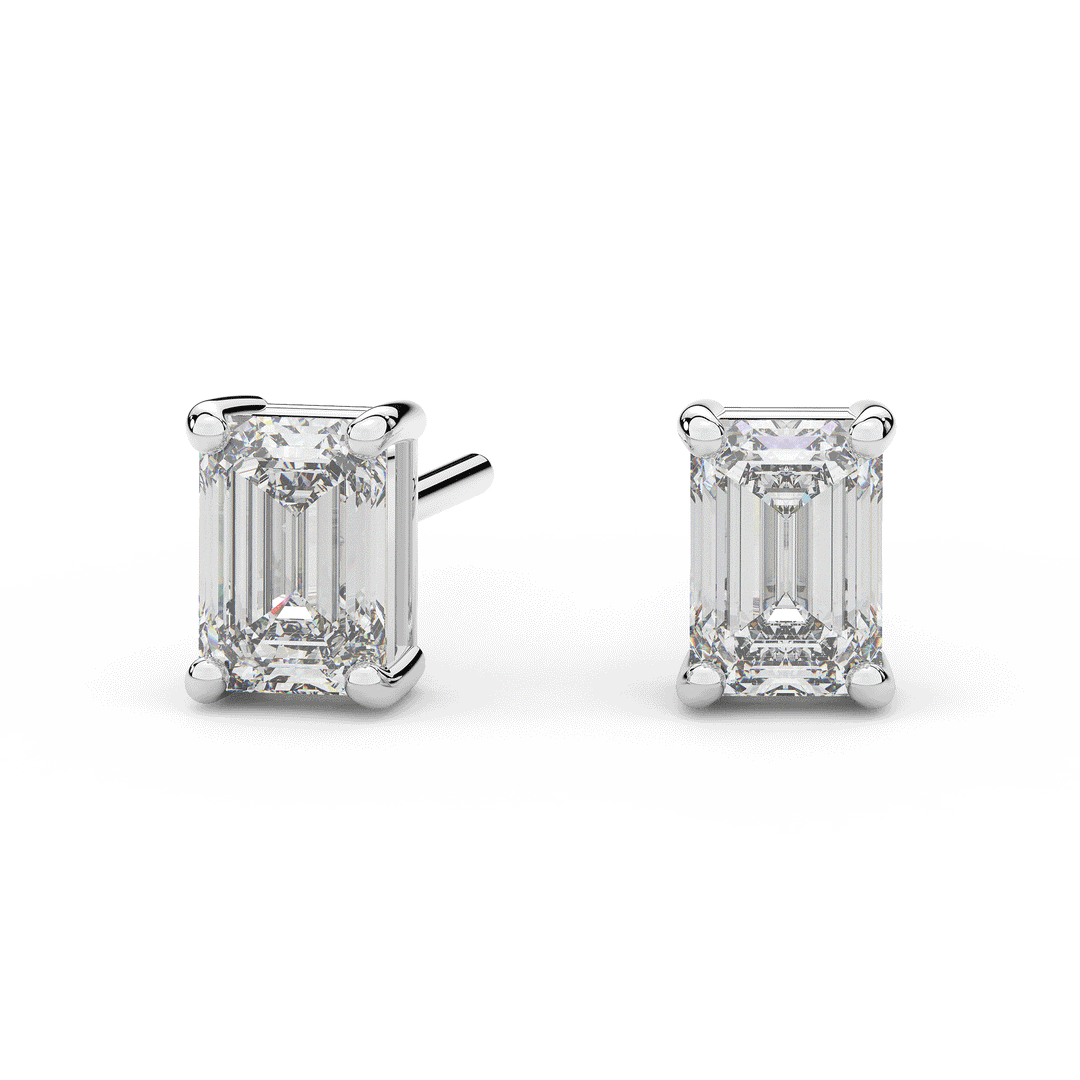 2.0CT.TW ROUND CERTIFIED LAB DIAMOND STUD EARRINGS - Nazarelle