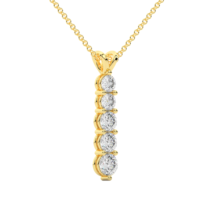 2.15CT.TW 5 LAB DIAMOND PAST PRESENT AND FUTURE PENDANT - Nazarelle