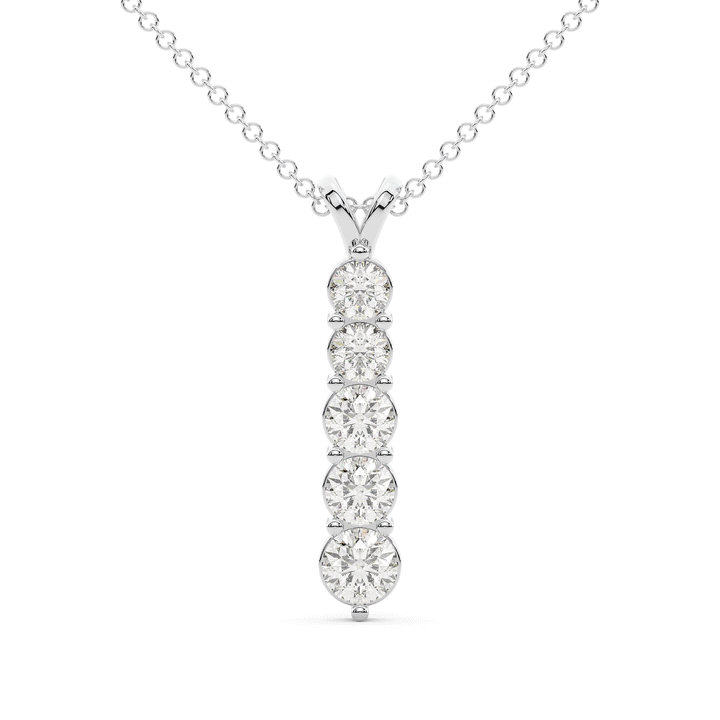 2.15CT.TW 5 LAB DIAMOND PAST PRESENT AND FUTURE PENDANT - Nazarelle