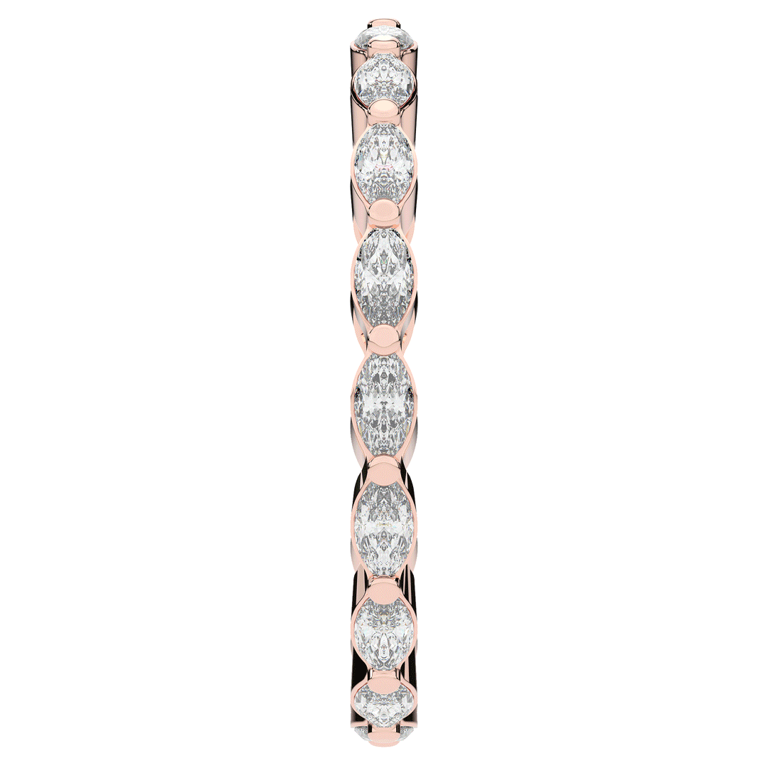 0.90CT.TW MARQUISE LAB DIAMOND ETERNITY WEDDING BAND