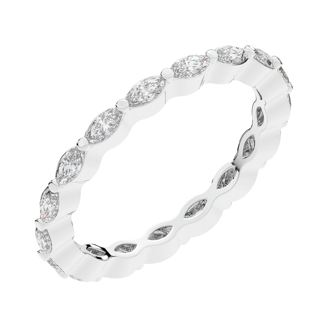 0.90CT.TW MARQUISE LAB DIAMOND ETERNITY WEDDING BAND - Nazarelle