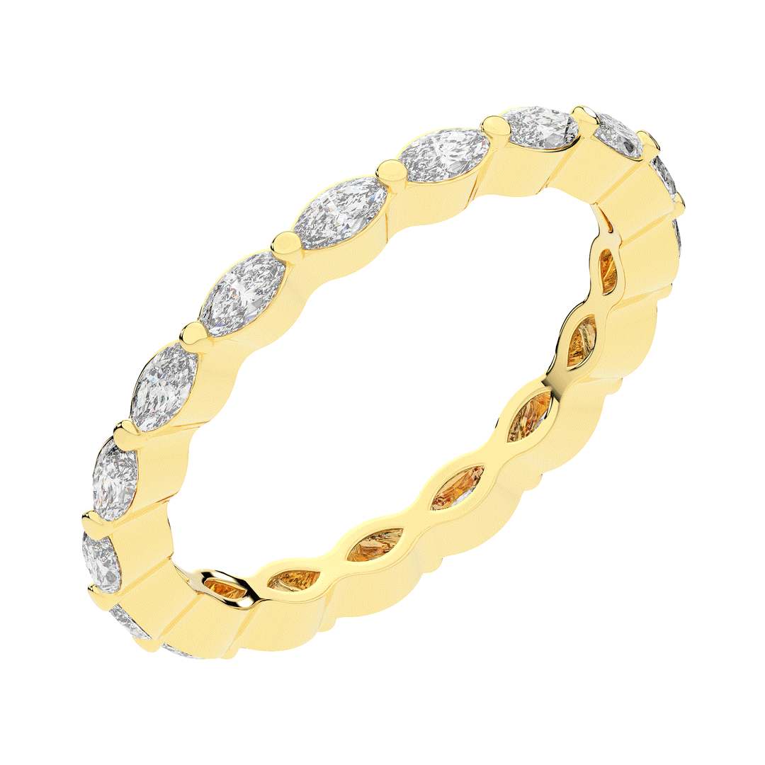 0.90CT.TW MARQUISE LAB DIAMOND ETERNITY WEDDING BAND