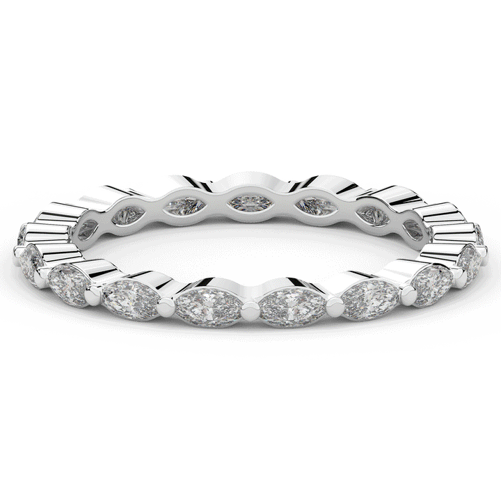 0.90CT.TW MARQUISE LAB DIAMOND ETERNITY WEDDING BAND - Nazarelle