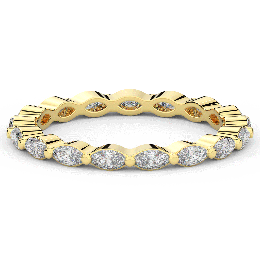 0.90CT.TW MARQUISE LAB DIAMOND ETERNITY WEDDING BAND